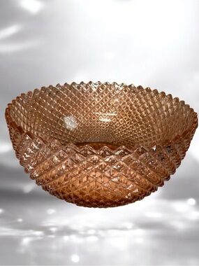 Anchor Hocking Miss America Pink Depression Glass Large Fruit Bowl